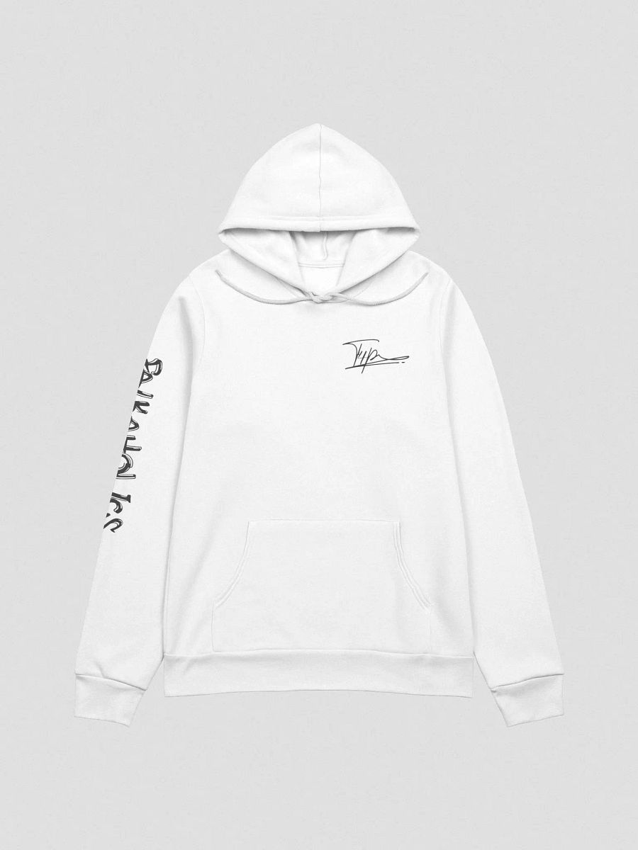 T4P Hoodie, White/Black (Bella+Canvas Supersoft) product image (1)
