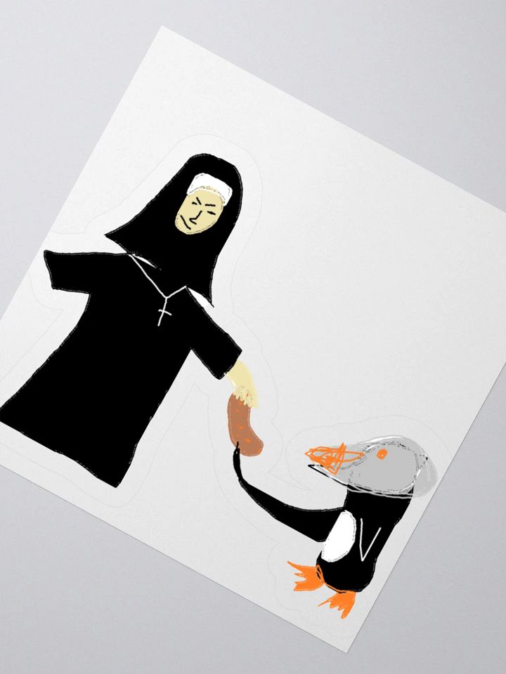 Nun and Penguin Sticker product image (2)
