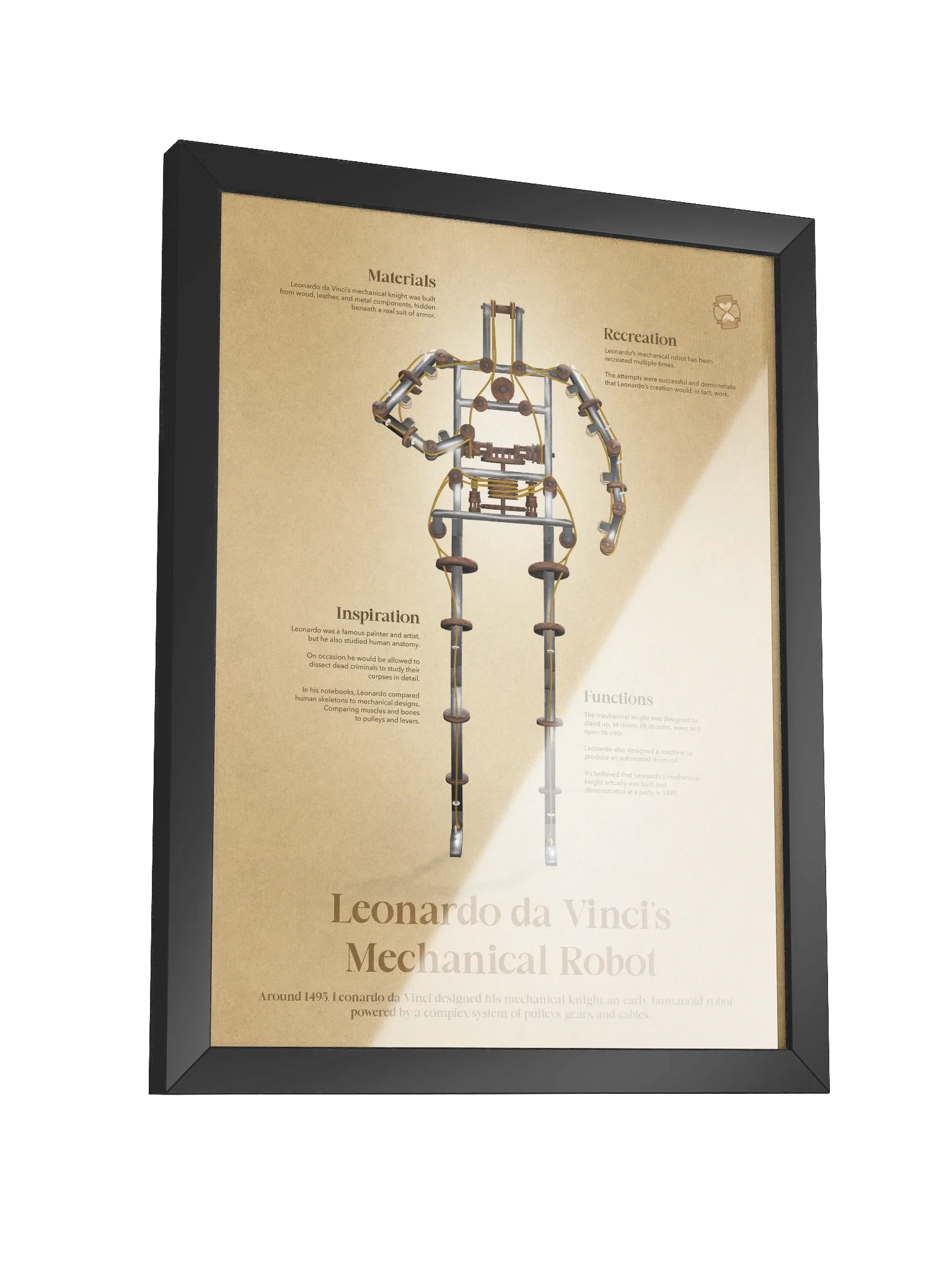 Leonardo da Vinci's Mechanical Robot (Framed poster) product image (5)