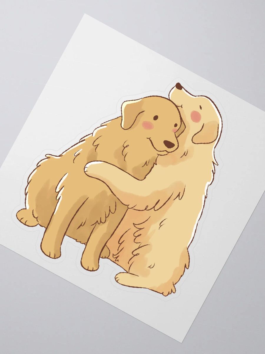 Golden Retriever Love Embrace Sticker product image (3)