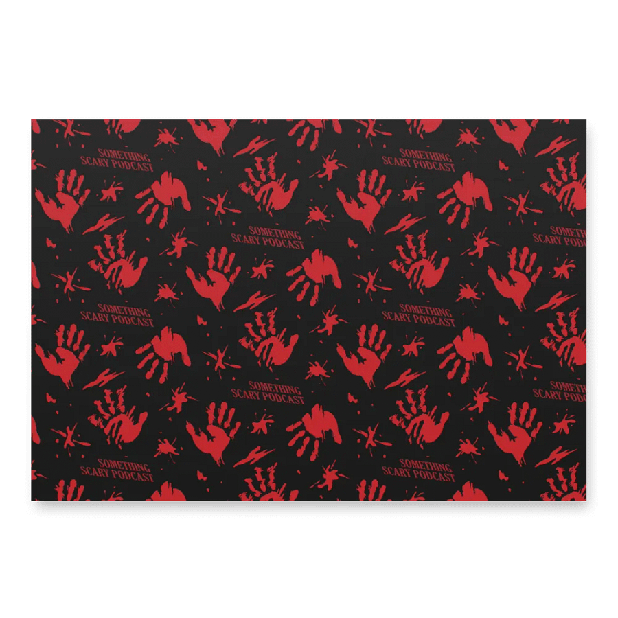Something Scary Wrapping Paper - red on black product image (3)