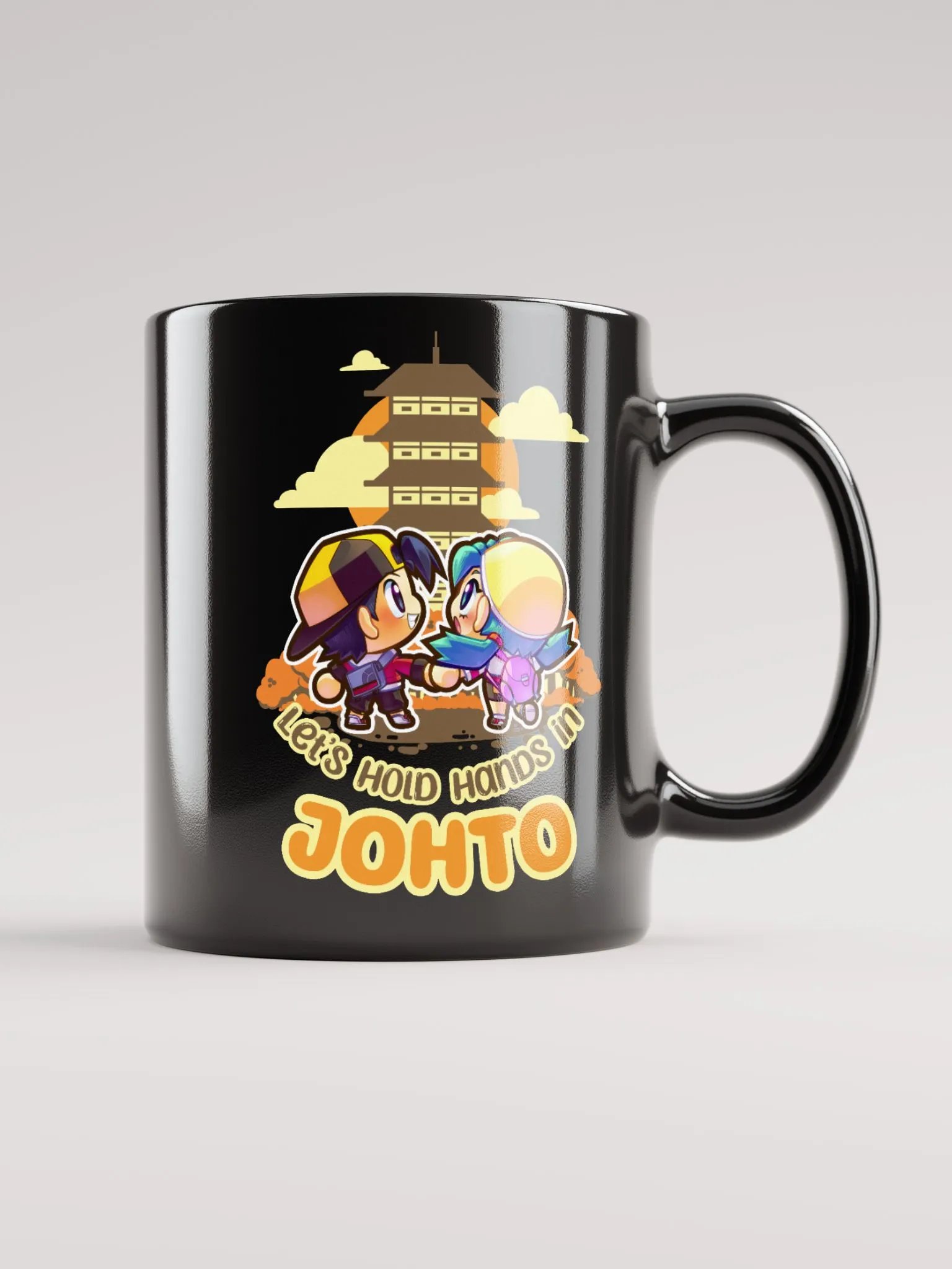 Let's Hold Hands in J Girl and Boy - Mug (Black) product image (12)