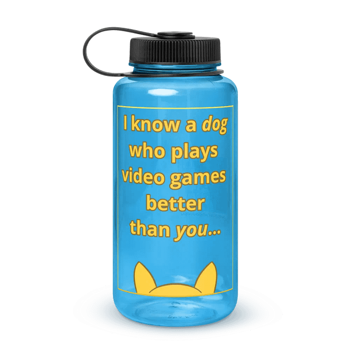 Doopsters - I know a Dog Gamer - Wide Mouthed Water Bottle 32 Ounce product image (1)