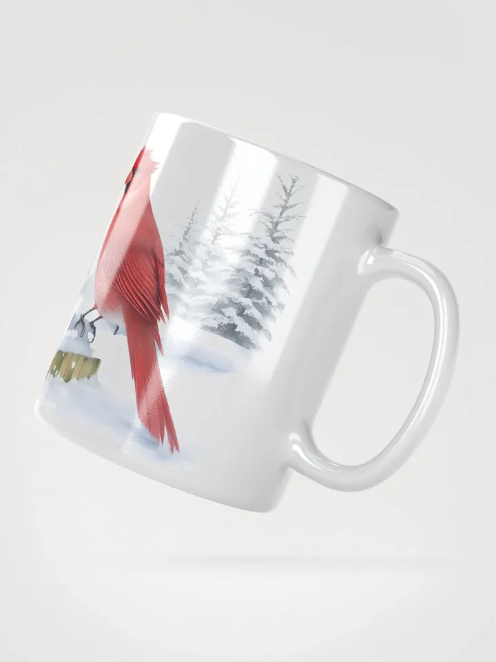 Winter Cardinals White Glossy Mug product image (3)