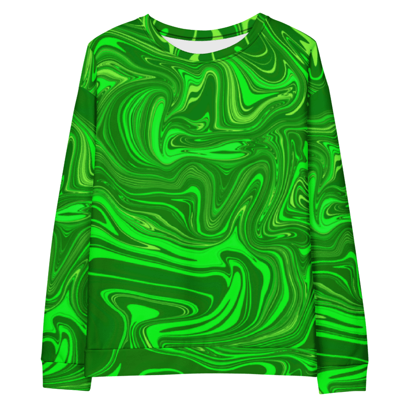 Sweatshirt - Different Shades of Green Digital Fluid Art product image (10)