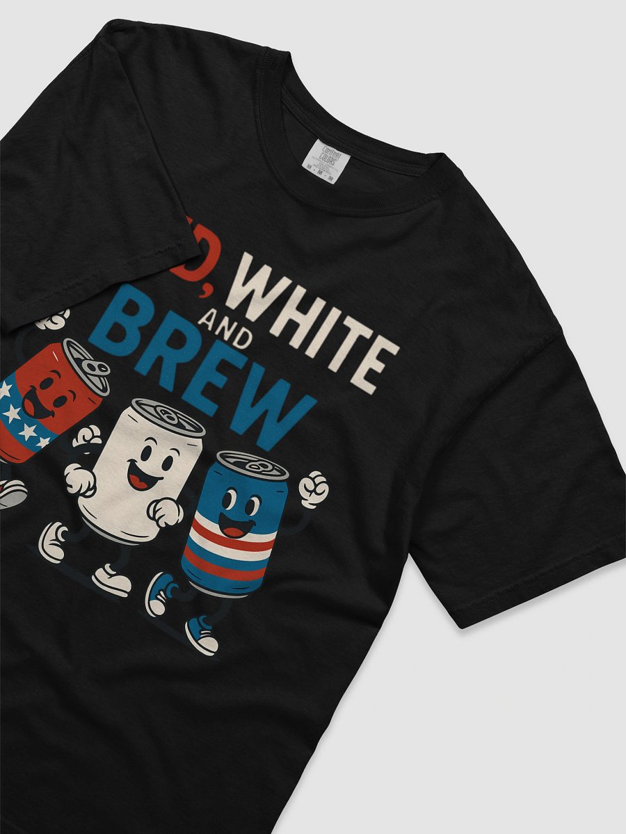Red White and Brew 4th of July T-Shirt - Patriotic Beer & Soda Cans product image (3)