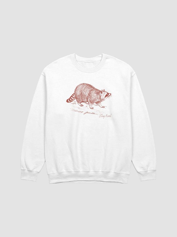 Stay feral raccoon Crewneck product image (1)