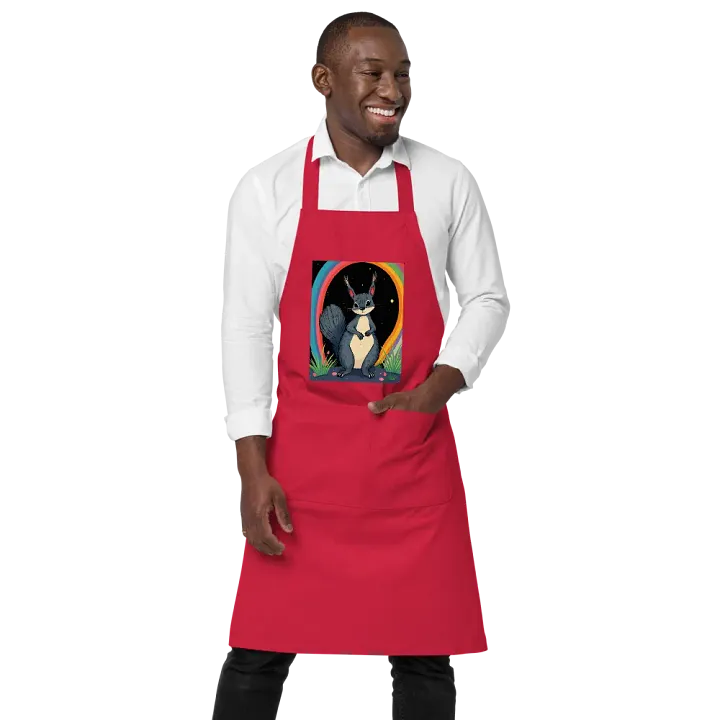 Starry Night Squirrel Cotton Apron product image (1)