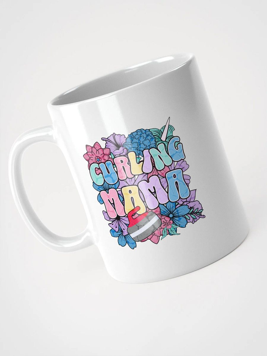 Curling Mama Floral Glossy White Mug product image (2)