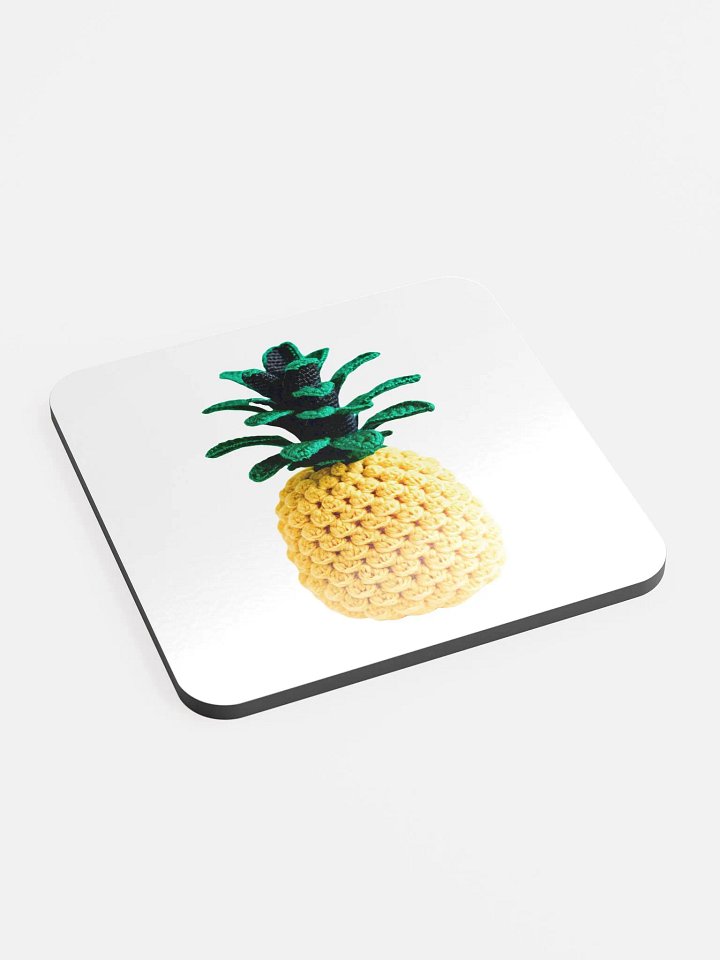 CozyAvocado Glossed Cork Coaster Pineapple #1 product image (2)