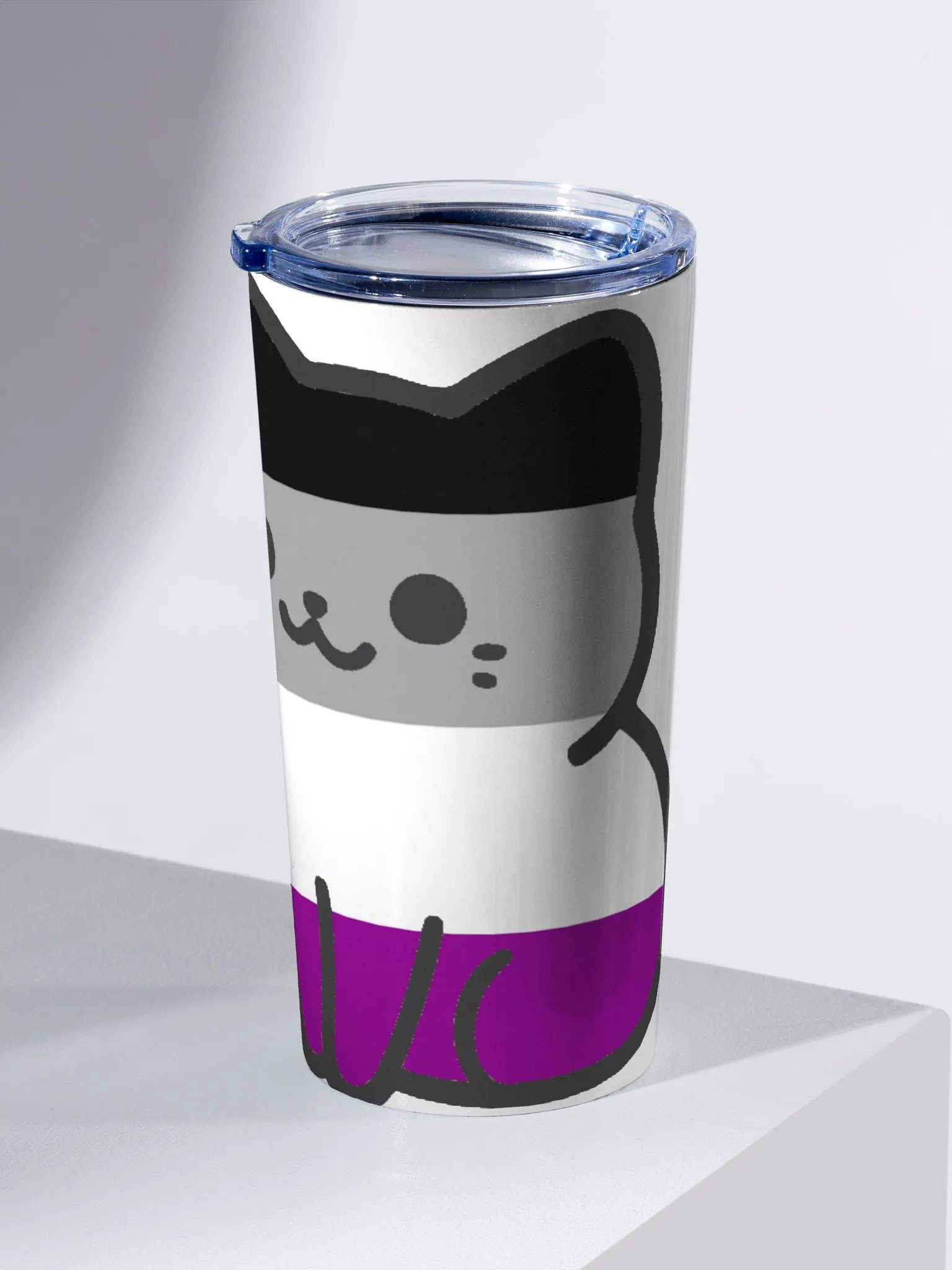 Asexual Pride Kitty Tumbler Cup product image (2)