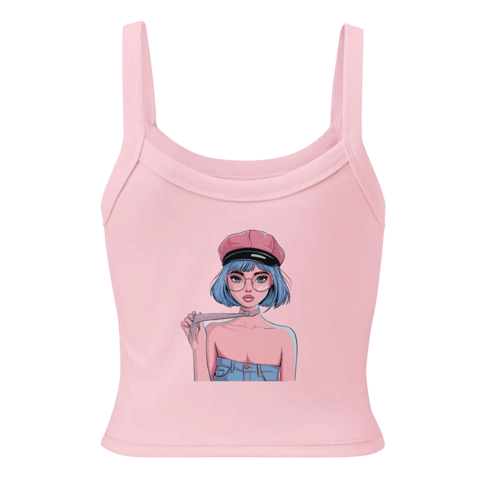 Chic Blue-Haired Girl Tank Top product image (2)