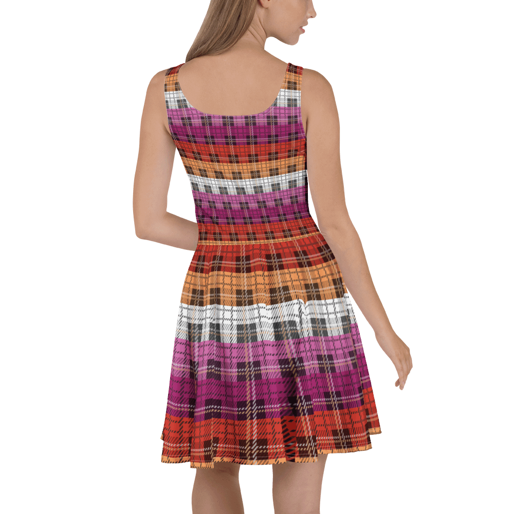 Lesbian Pride Plaid Skater Dress product image (4)