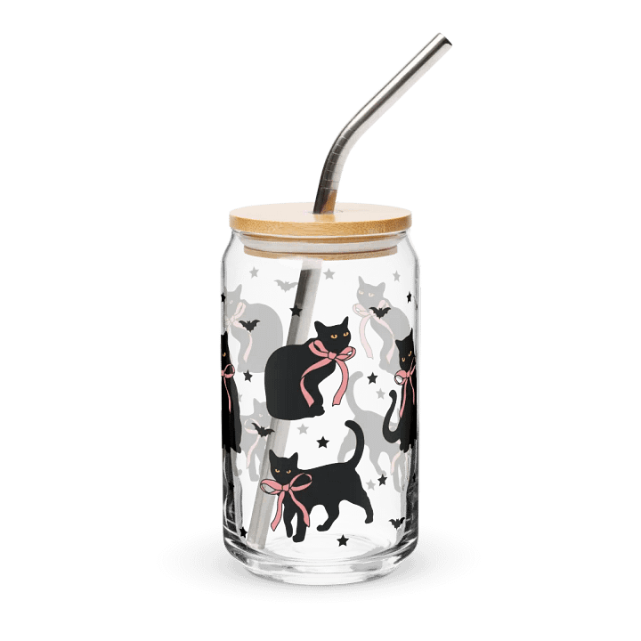 Coquette Black Cat Can-Shaped Glass (16oz) product image (1)