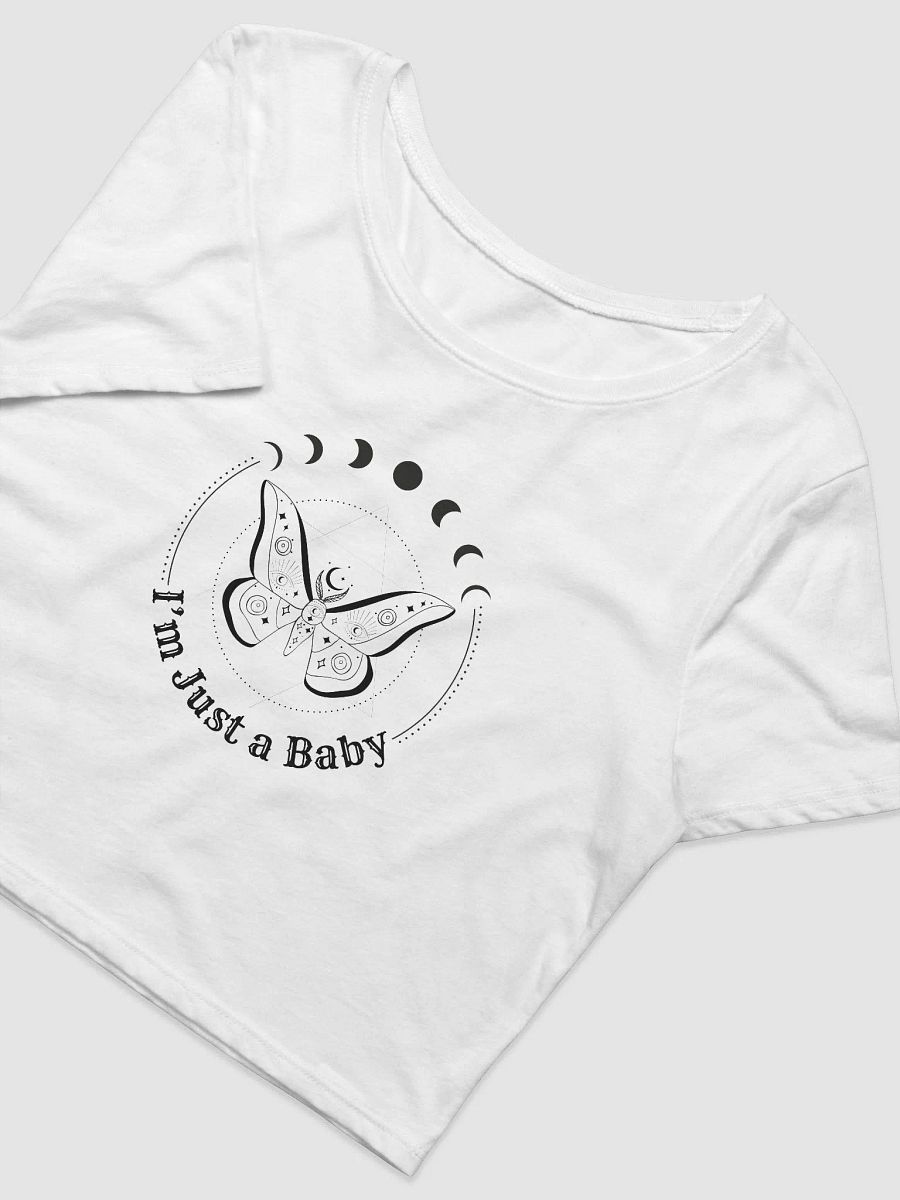 I'm Just a Baby Cropped Tee (Black Design) product image (3)