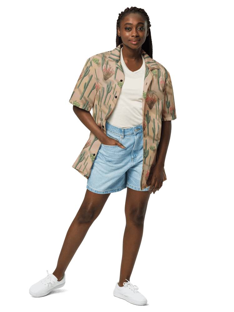 Saguaro Cactus Oversized Button-Down Shirt product image (4)
