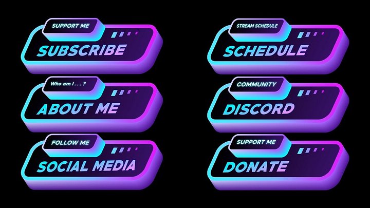 Retro Button Twitch Panels product image (1)