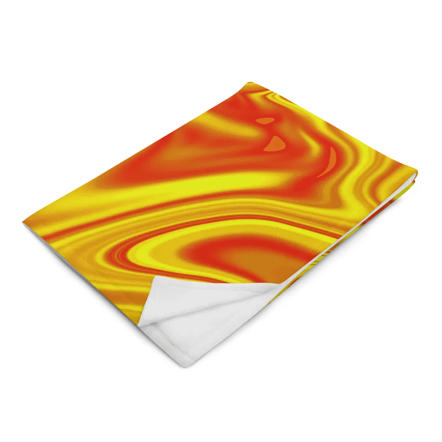 Throw Blanket - Yellow and Red Digital Fluid Art product image (5)