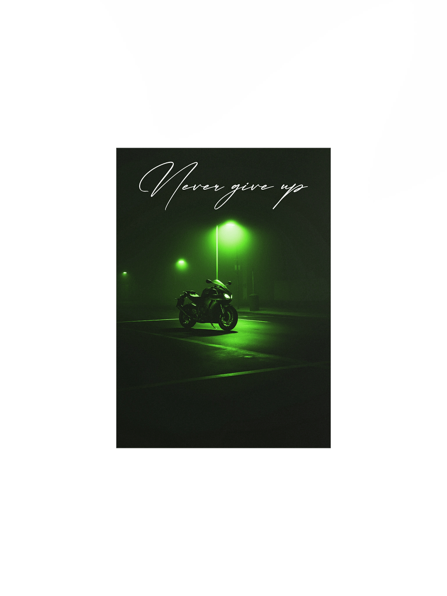 "Never Give Up" Handwritten Matte Poster product image (4)