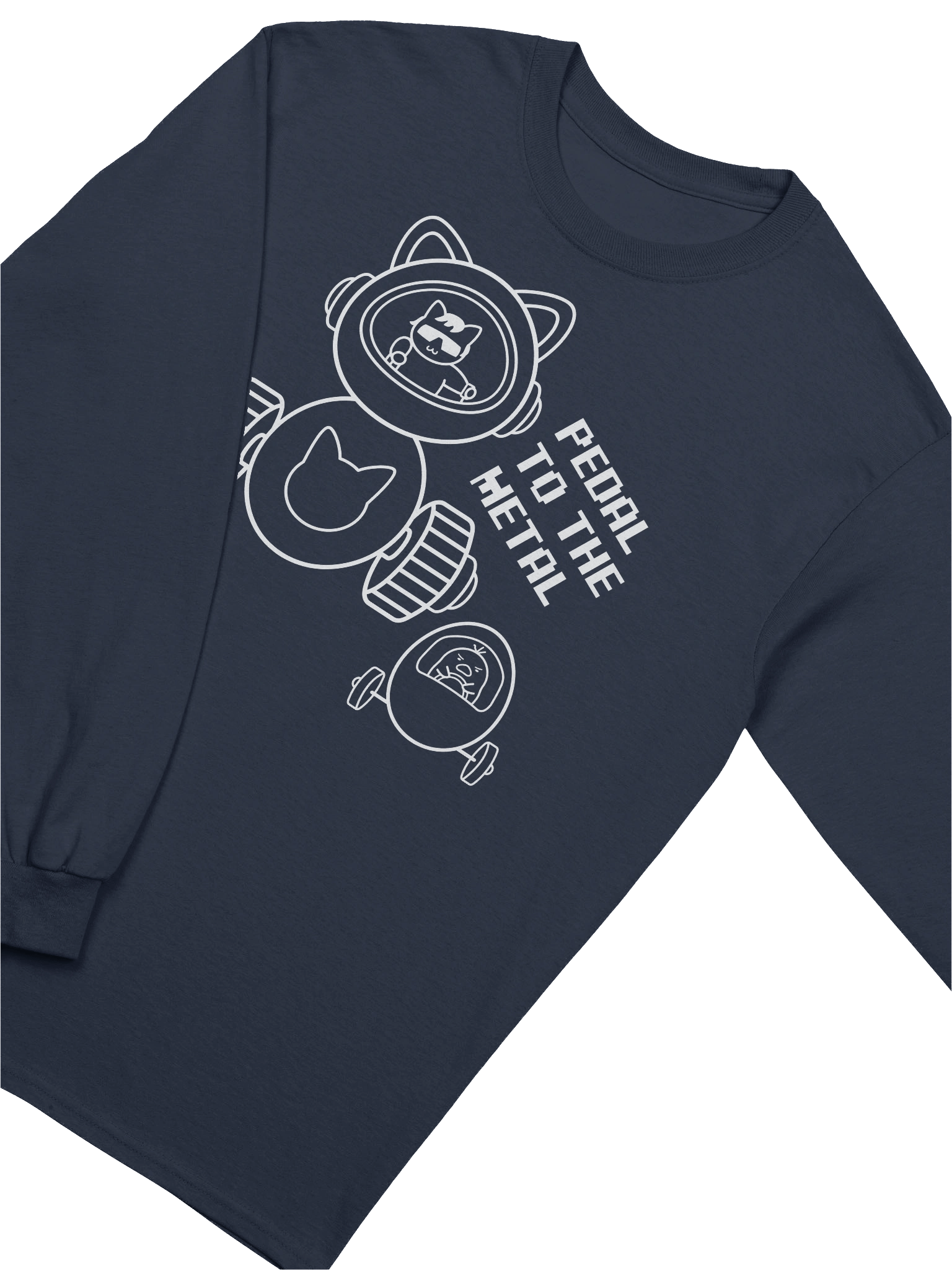 Goromi the Cat in Wig (Inefficient Vehicle Race) - Unisex Adult Long Sleeve T-shirt product image (3)