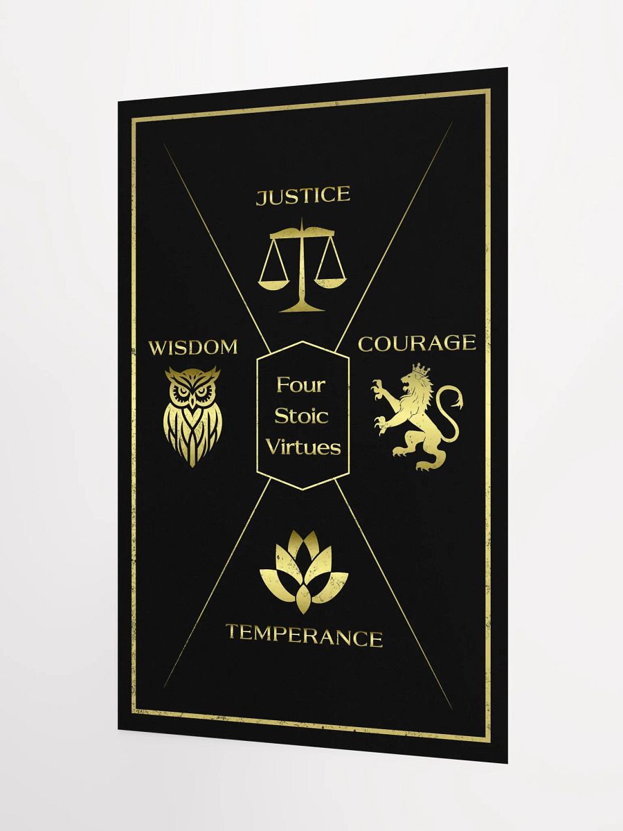 4 Stoic Virtues Matte Paper Poster product image (5)