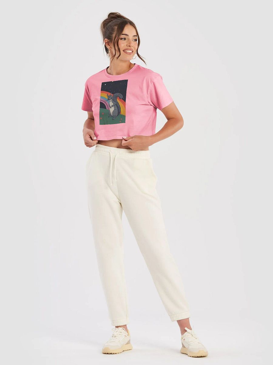 Rainbow Night Squirrel Crop Top product image (5)