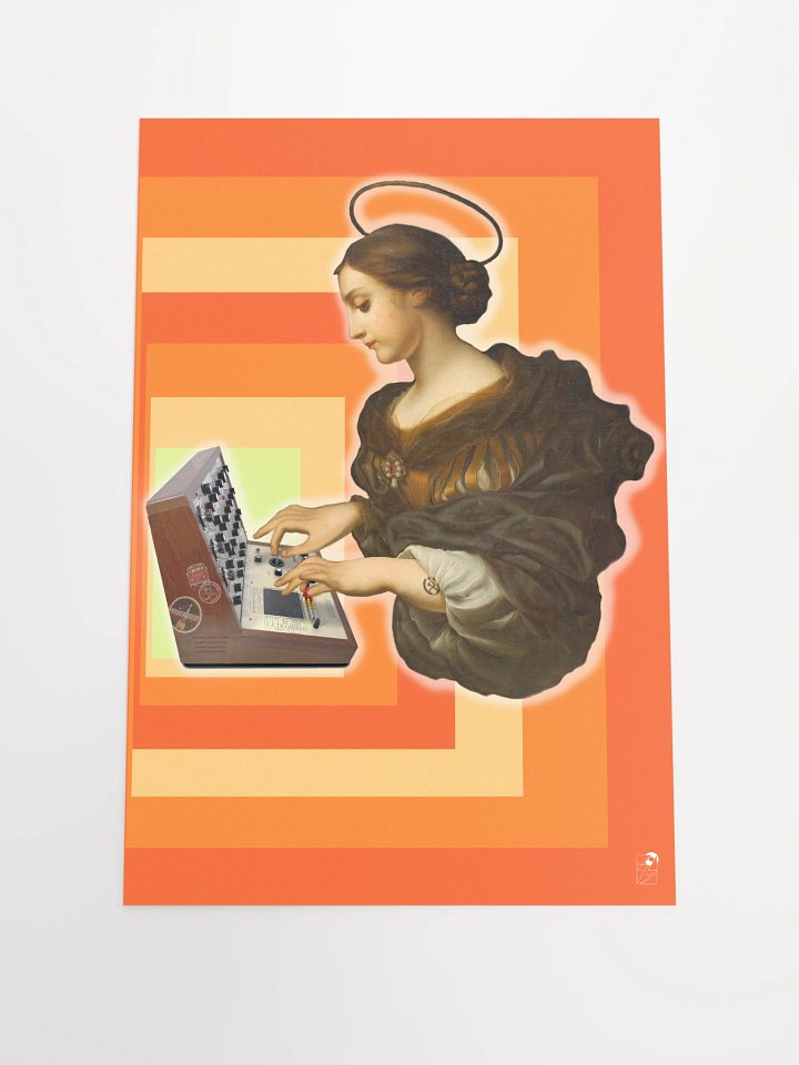 St Synthi Cecilia, The Putney (VCS 3) Synthi classic synth Tribute, Techno EDM Matte Paper Poster product image (2)