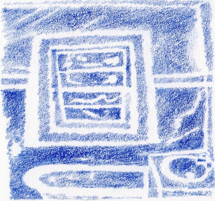 Blue Bathroom Print product image (1)