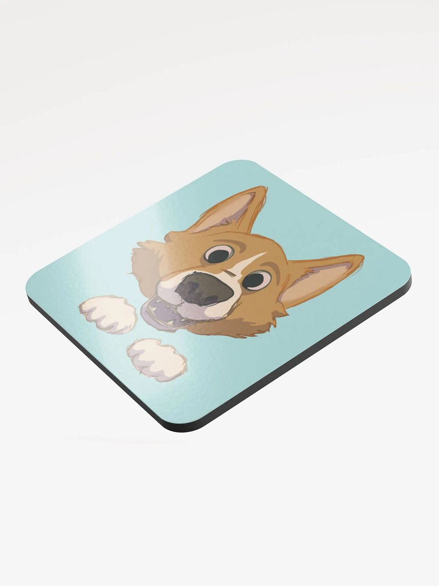 "Snackies?" Corgi Glossed Cork Coaster product image (3)