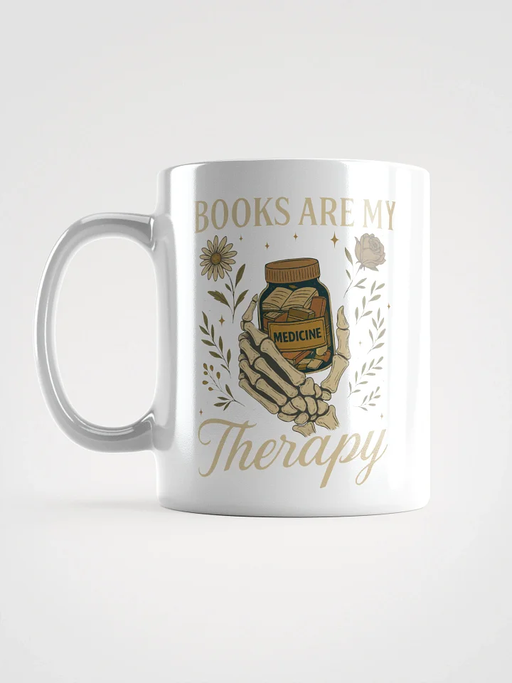 Books Are My Therapy Glossy Mug product image (1)