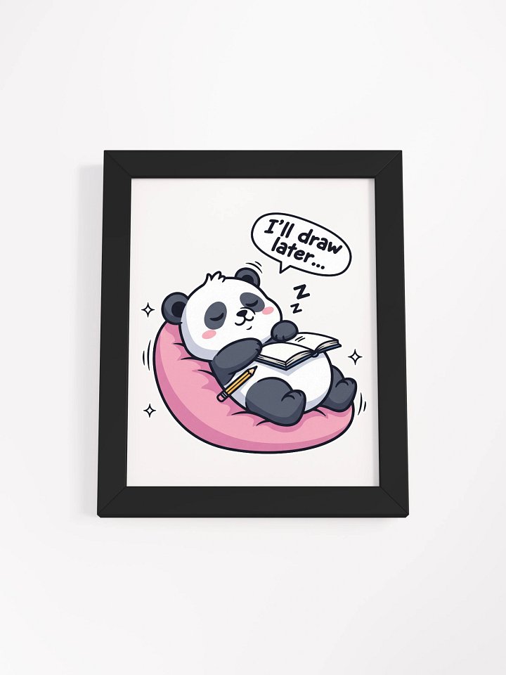 Procrastination Panda Framed High-Quality Matte Poster product image (1)