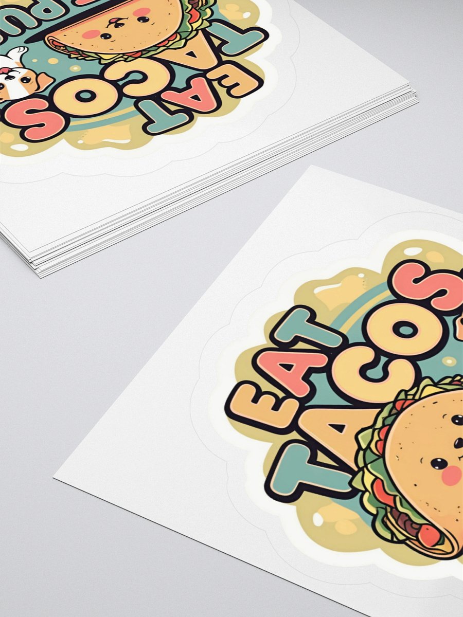 Eat Tacos Pet Pups Kiss Cut Sticker product image (10)