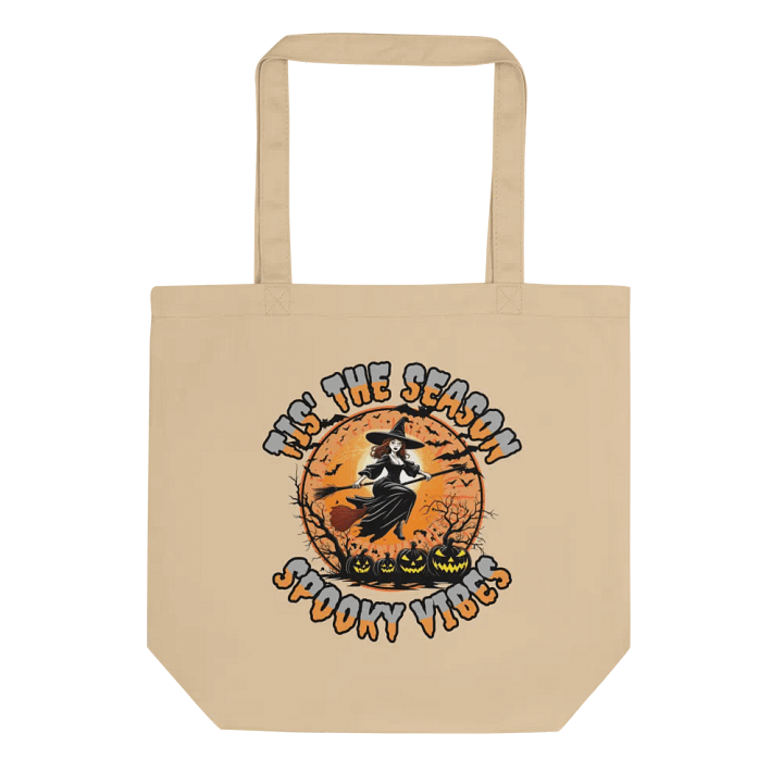 Tis The Season Spooky Vibes Witch Eco Tote Bag product image (1)
