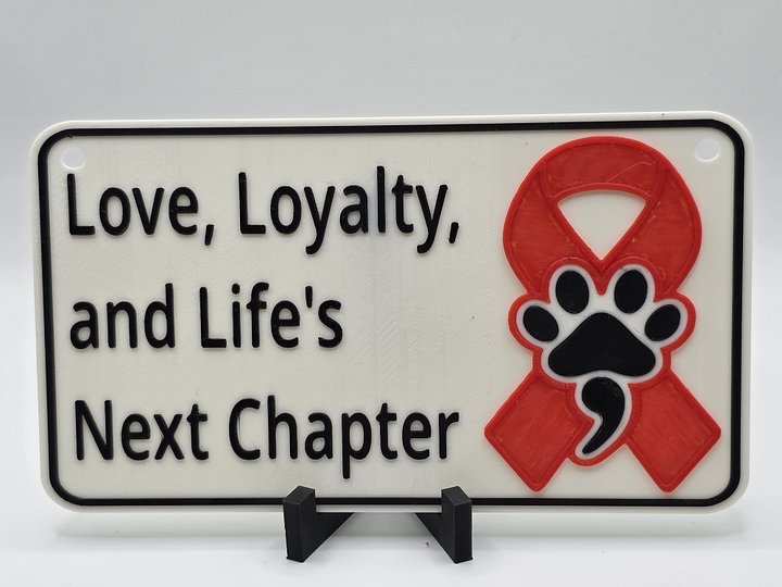 ❤️Red Awareness Ribbon Sign | Love, Loyalty, and Life’s Next Chapter product image (1)