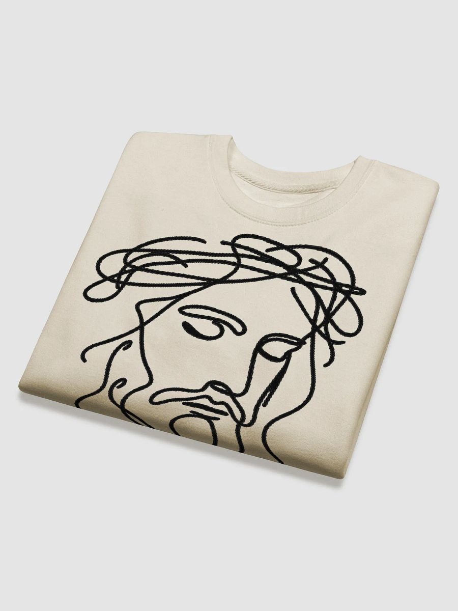 Jesus Line Art - Faith-Inspired Classic Crewneck Sweatshirt product image (23)
