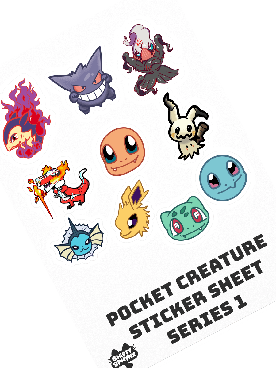Pocket Creature Sticker Collection Series 1 product image (1)