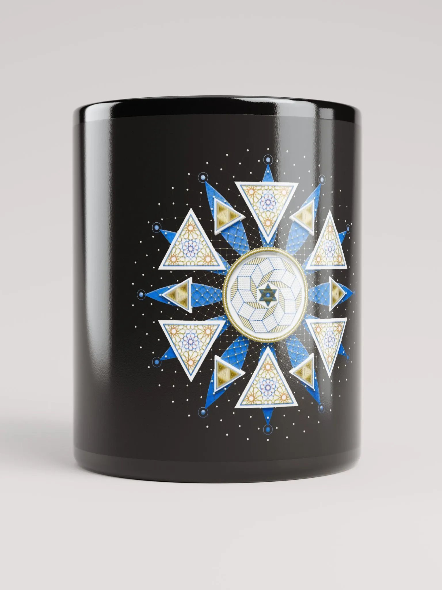Mandala of Hope Black Glossy Mug product image (1)