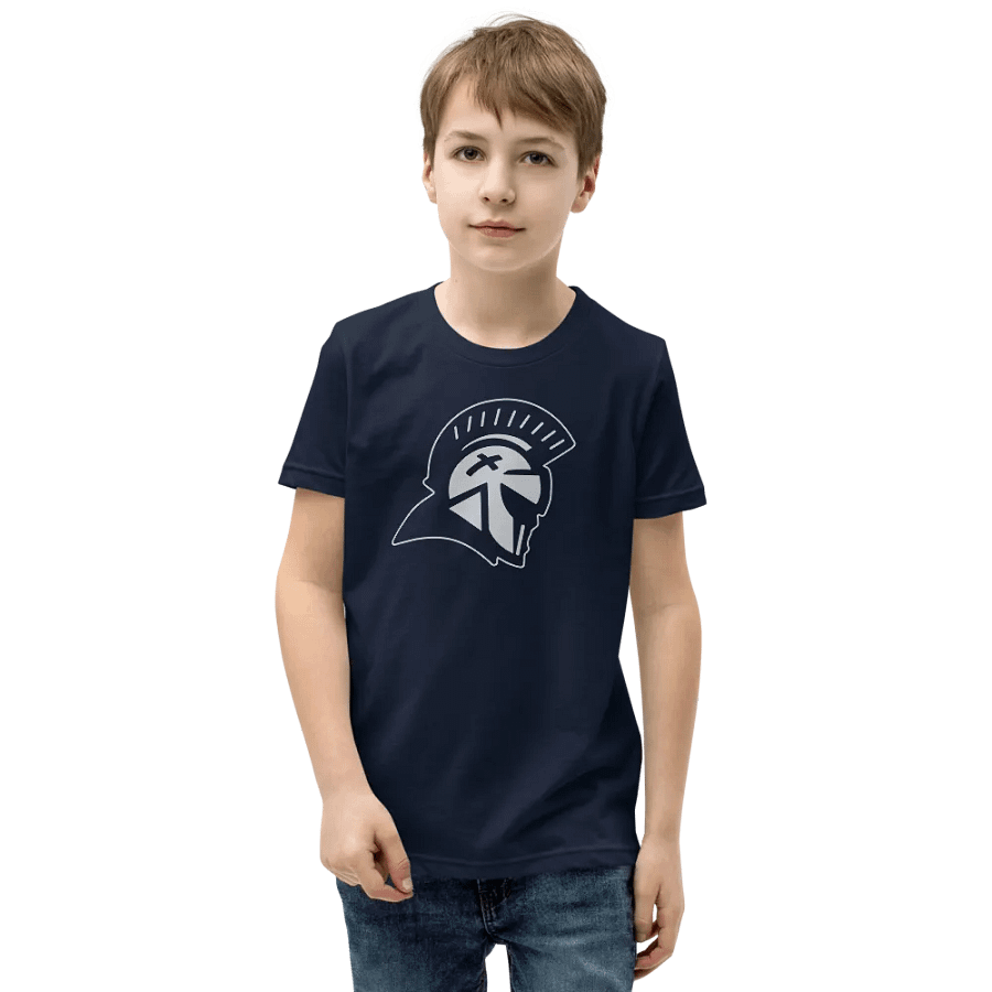 YOUTH - CRESTMONT WARRIOR T-SHIRT ON ATHLETIC NAVY product image (2)