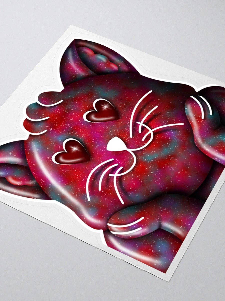 Red Galaxy Kitty Sticker product image (7)