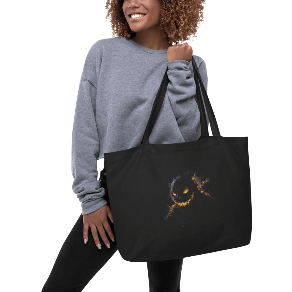 Grinning Pumpkin Flame (Econscious Organic Cotton Tote) product image (5)