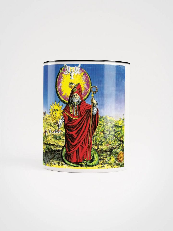 Custom Two-Tone Ceramic Mug - Mystical Hermes Trismegistus Design - Hermetic Tarot Coffee Cup - Microwave & Dishwasher Safe - 11oz, 15oz product image (1)