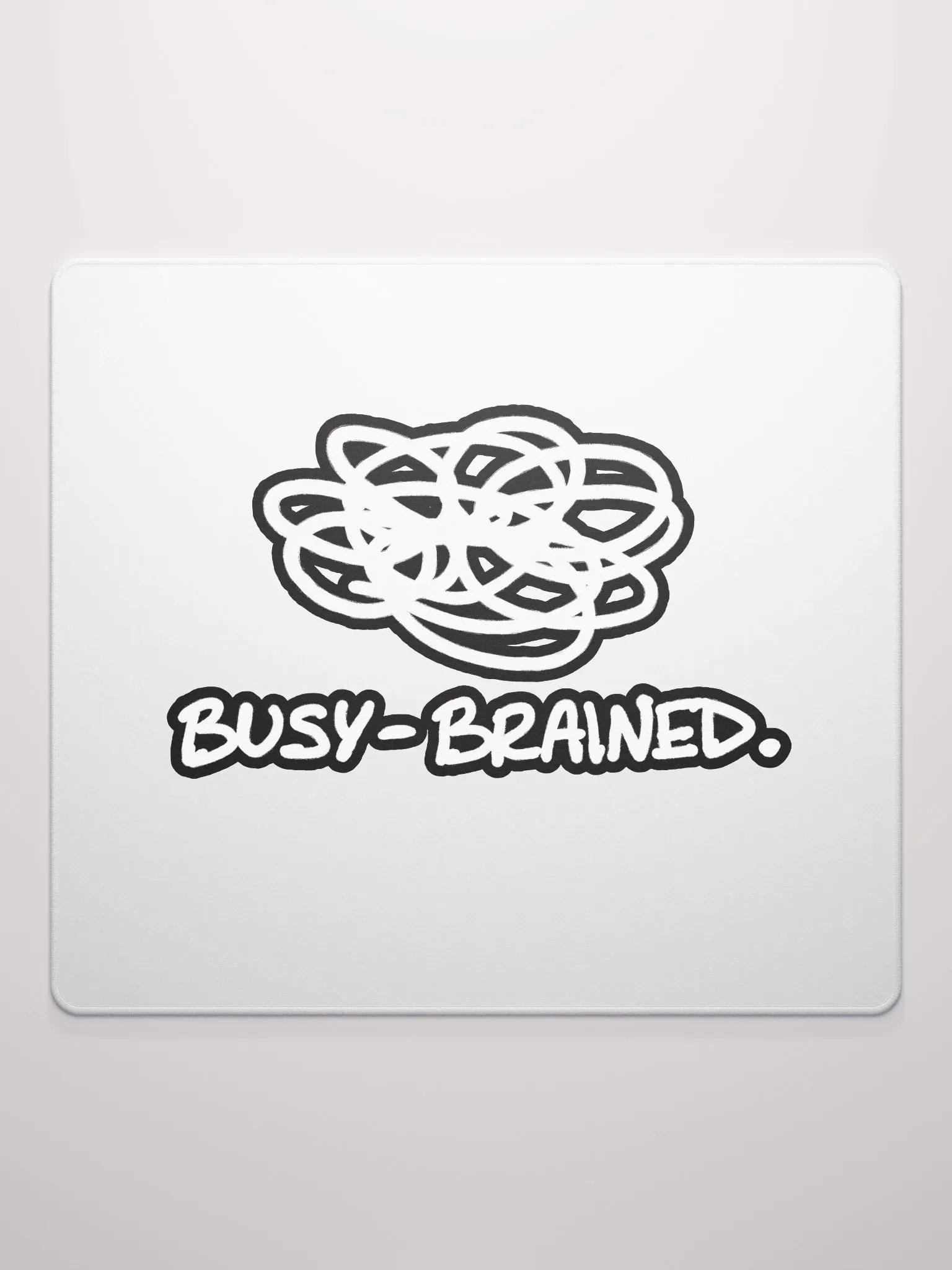 BUSY-BRAINED lined design, #763D7D) mouse pad product image (2)