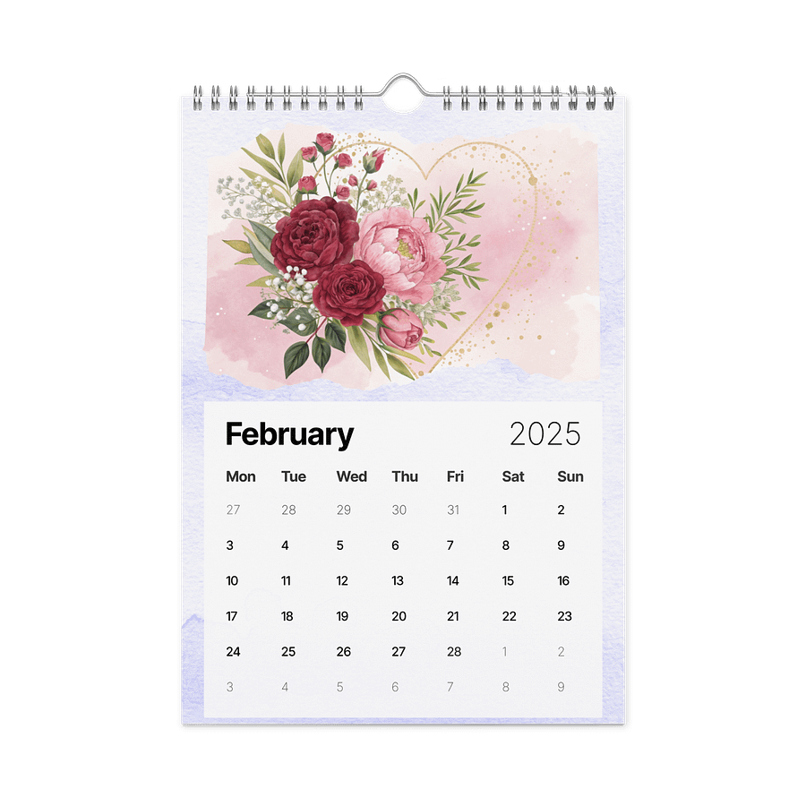 Blooming Seasons: A Watercolor Floral Calendar 2026 product image (5)