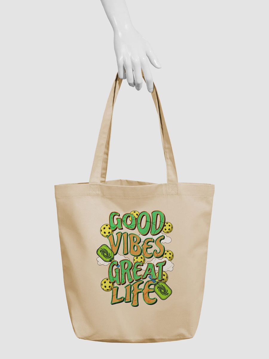 Good Vibes Great Life Pickleball Eco-Friendly & Playful Tote product image (6)