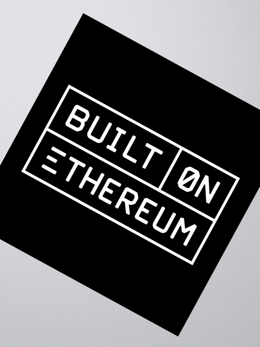 Built on Ethereum sticker black product image (2)