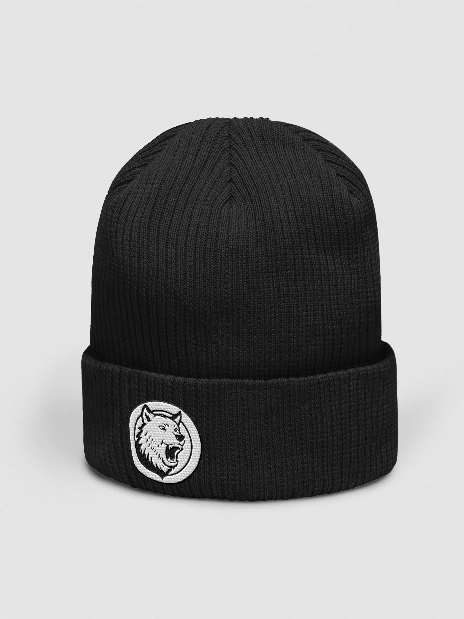 Neon Wolf Circle Graphic Beanie product image (1)