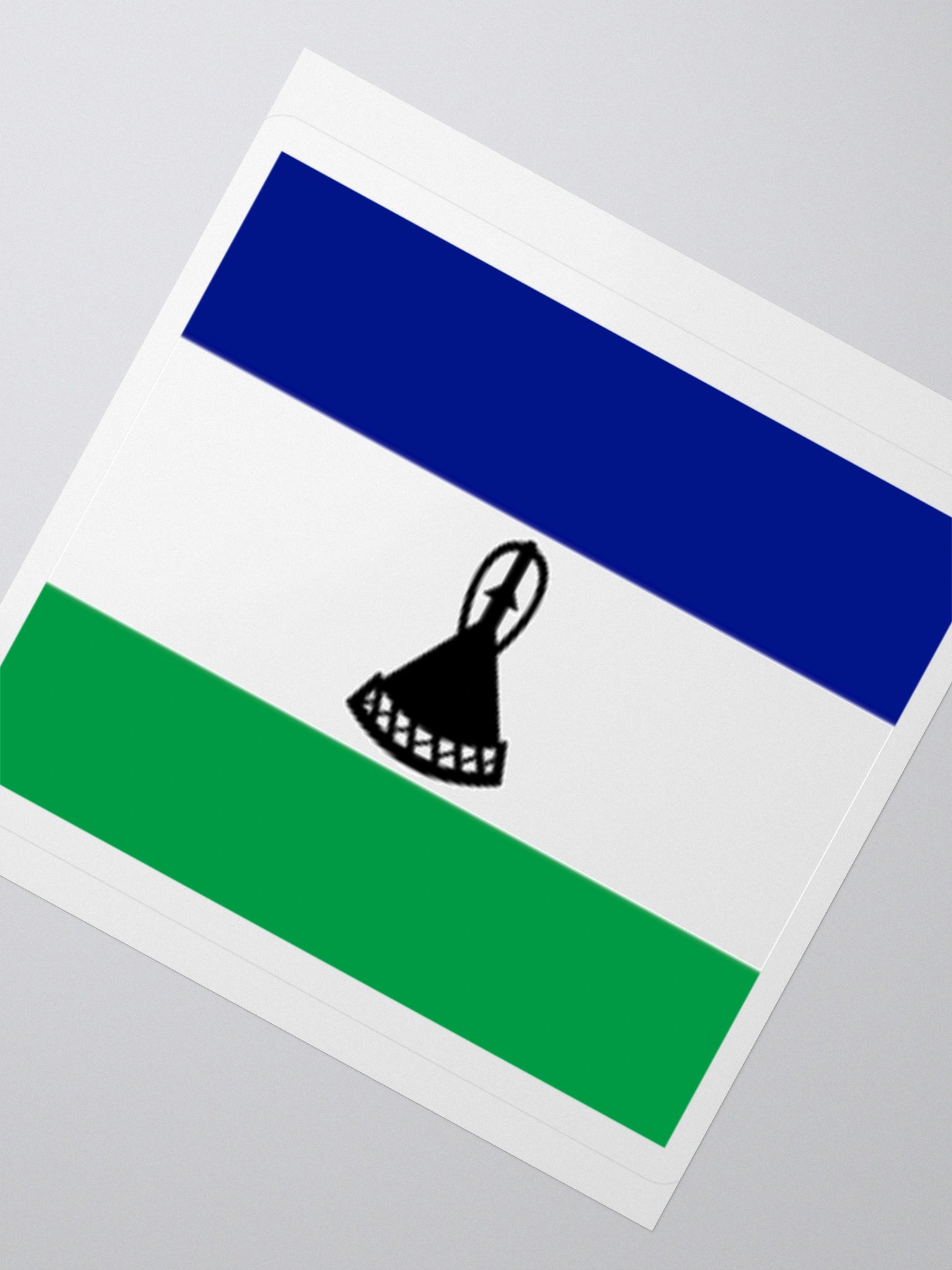 Lesotho Flag Sticker | Mokorotlo Hat Design | Durable Vinyl | 3 Sizes product image (6)