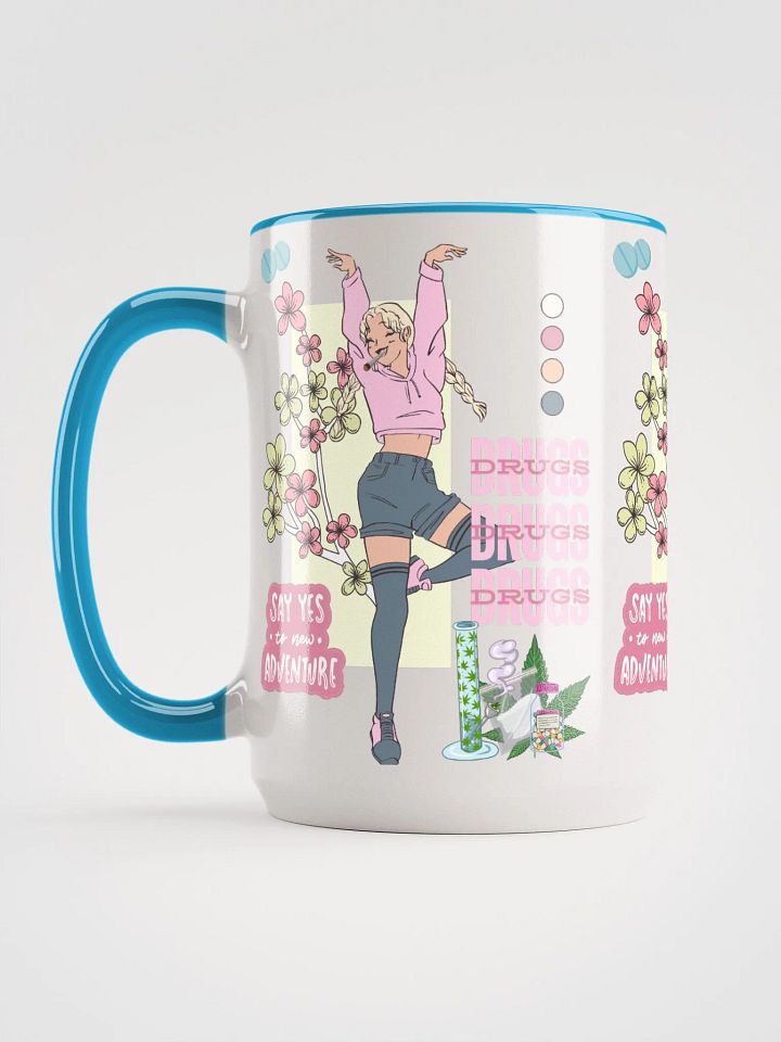 DRUGS DRUGS DRUGS Ceramic Mug with Color Inside product image (2)