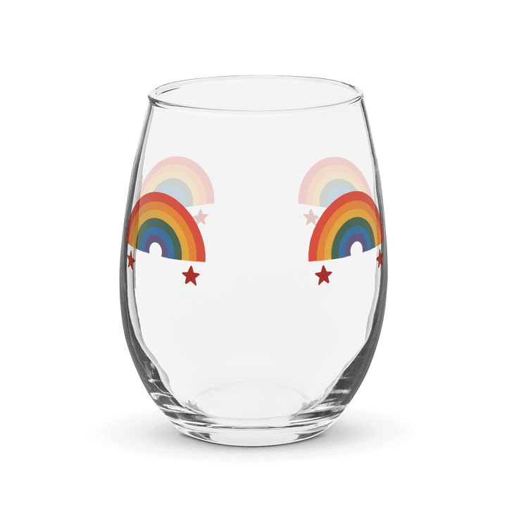 Rainbow Elegance Stemless Wine Glass product image (1)