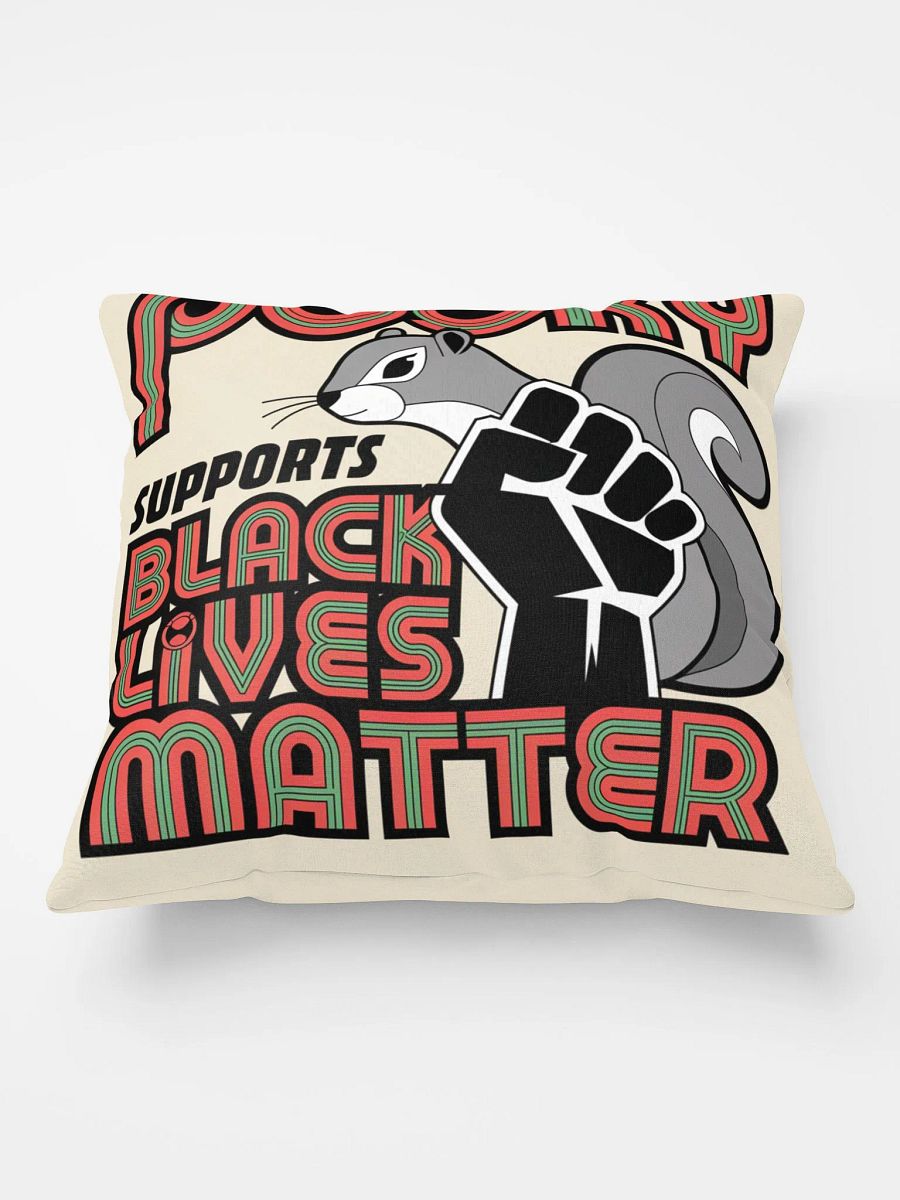 Comfy Pillow: Pooky Supports BLM (ALl funds from BLM Merch go directly to The Black Equity Foundation) product image (1)